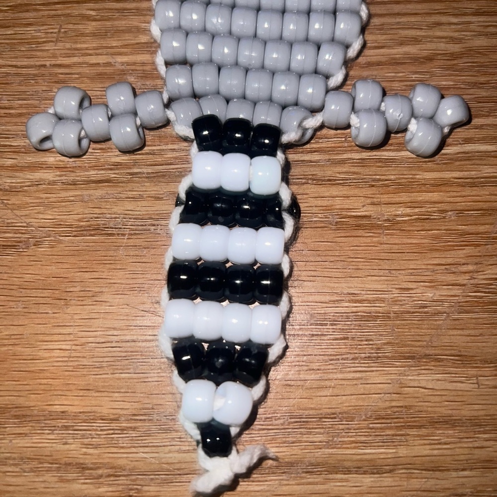 Beaded Racoon Keychain - Picture 4 of 5